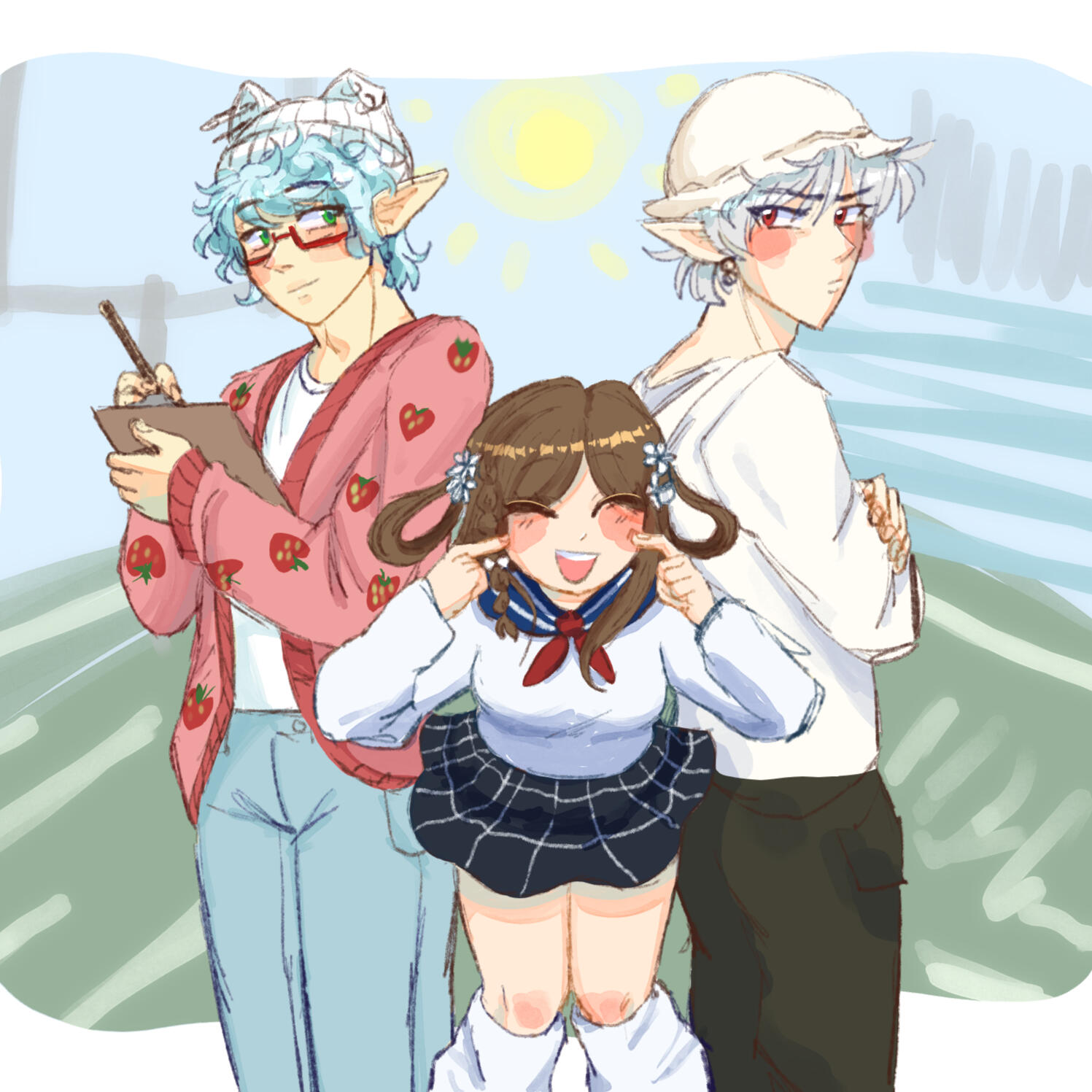 waist / thigh up example